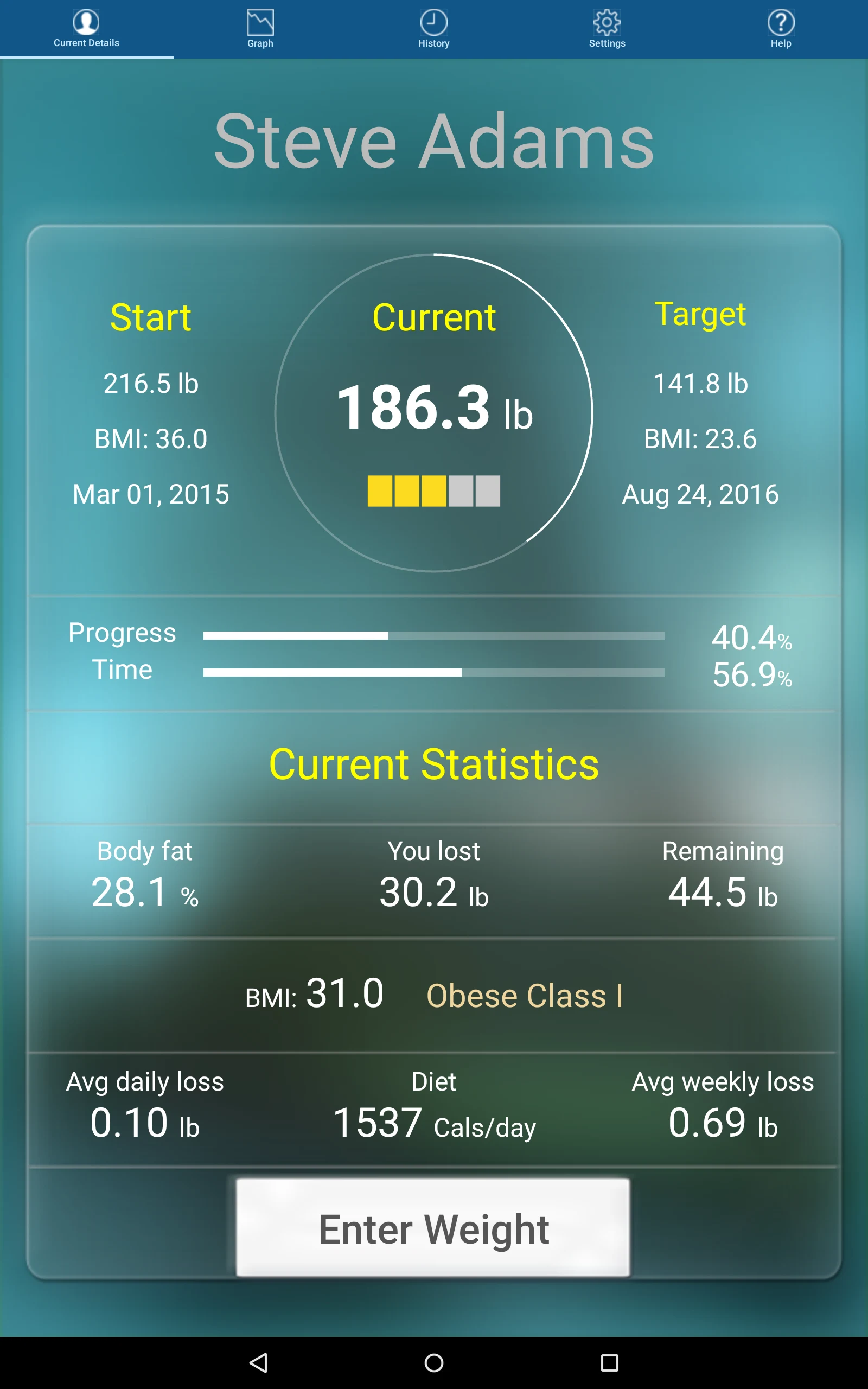 Monitor Your Weight screenshot
